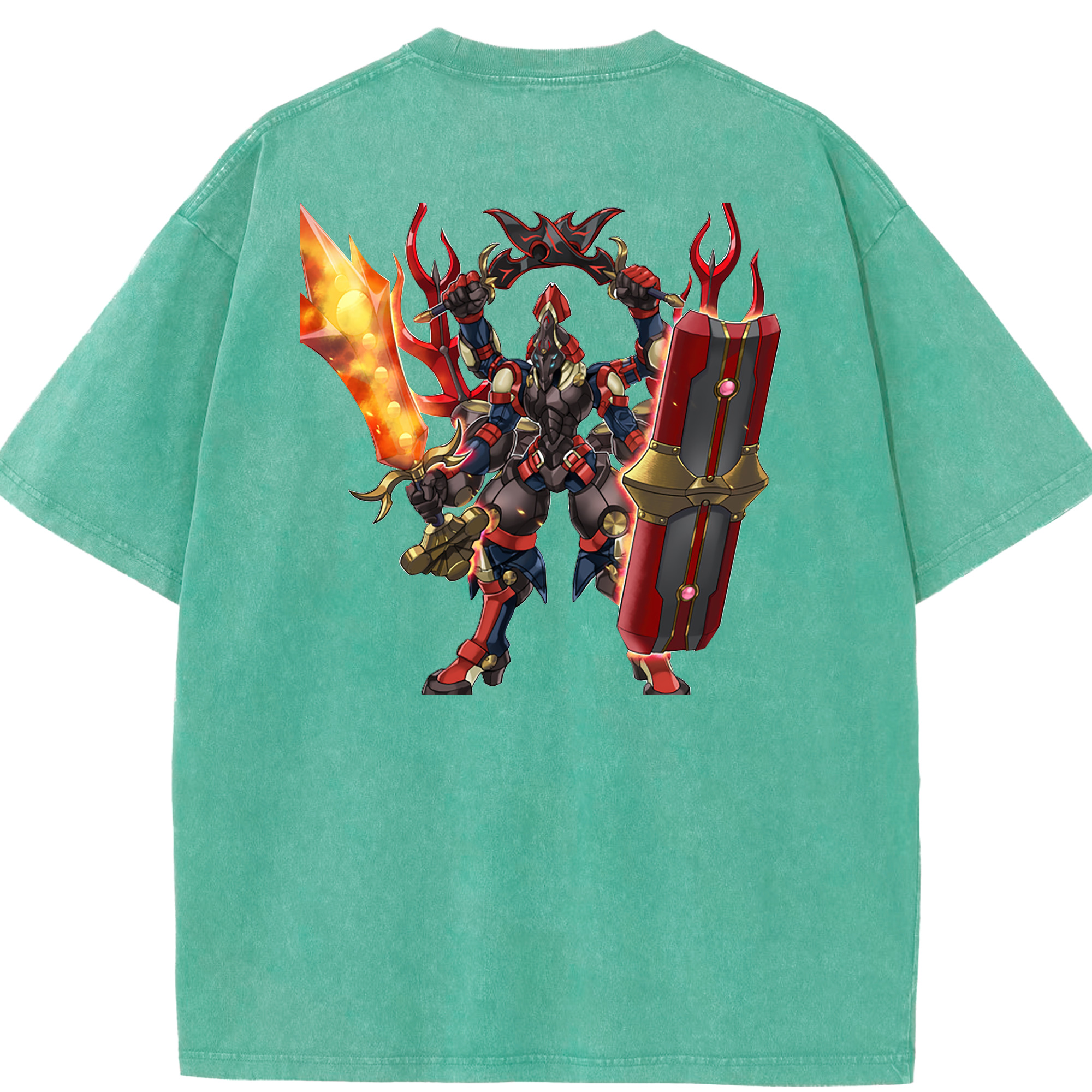 （画像用） 遊☆戯☆王 Yu-Gi-Oh! 綿100% ヴィンテージ風 半袖Tシャツ（背面プリント）